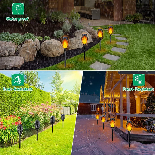Elegant Flickering Solar Torch Lights